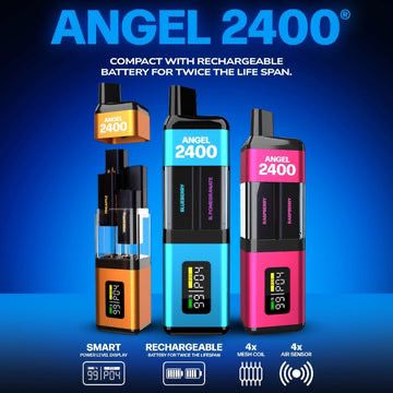 Vapes Bars Angel 2400 Puffs Disposble Vape Pod Kit (Pack of 10)