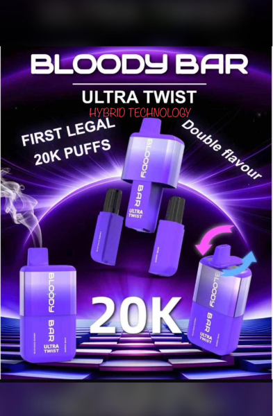 BLOODY BAR 20k ULTRA TWIST 20000 Puffs Disposable Vape (Box of 10)