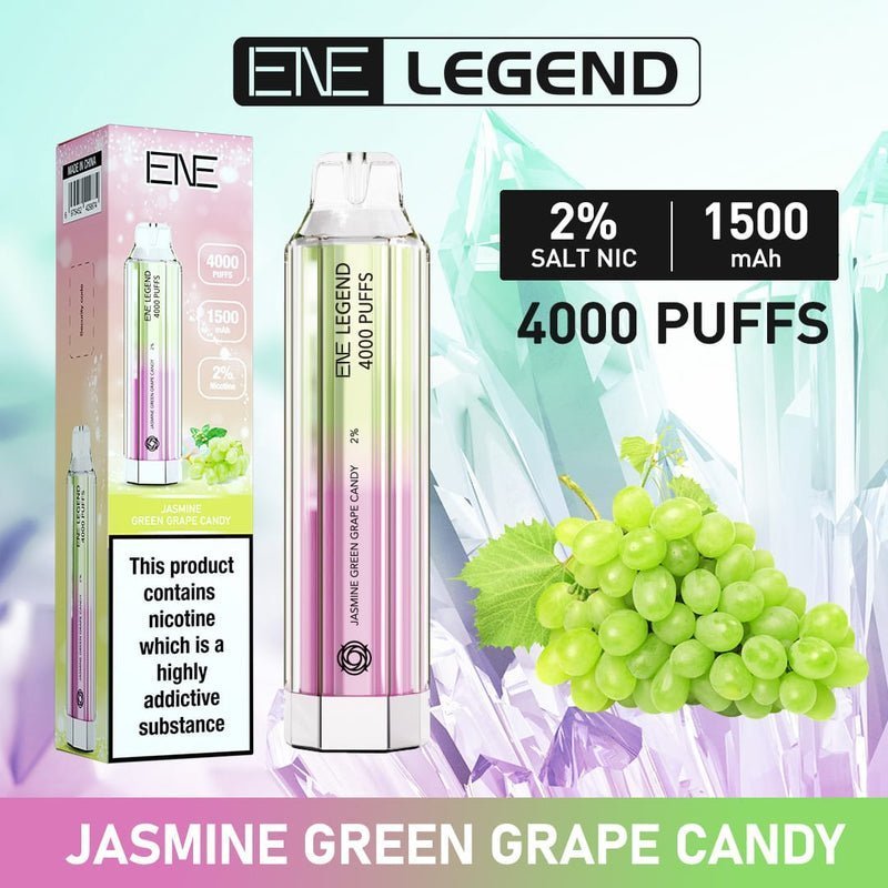 ENE Crystal Legend 4000 Disposable Vape Puff Bar Box of 10