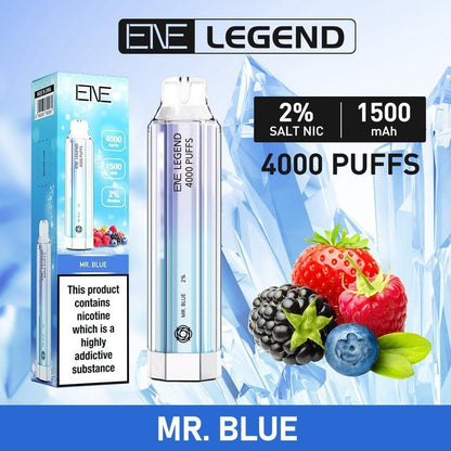 ENE Crystal Legend 4000 Disposable Vape Puff Bar Box of 10