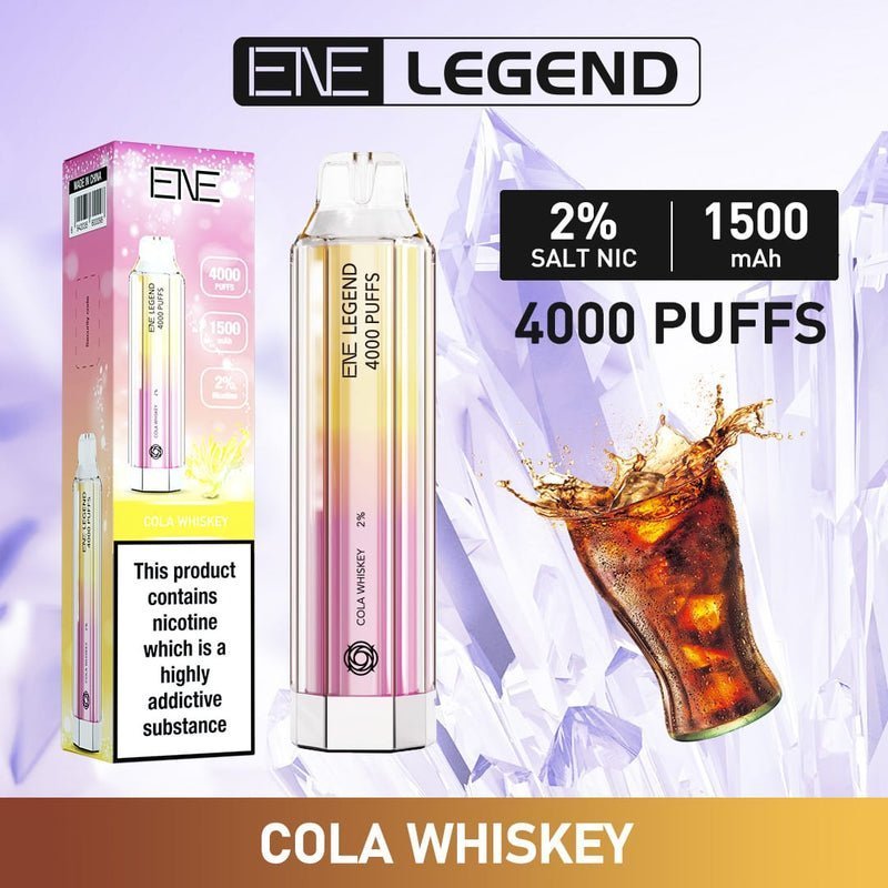 ENE Crystal Legend 4000 Disposable Vape Puff Bar Box of 10