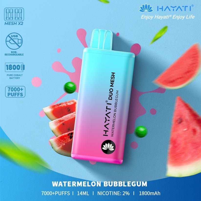 Hayati Duo Mesh 7000 Puffs Disposable Vape Bar Pod Kit