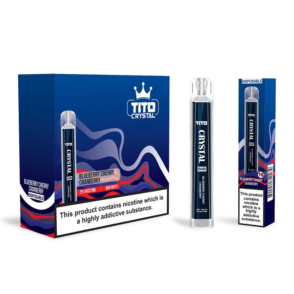 Tito Crystal 600 Disposable Vape Pod Box of 10