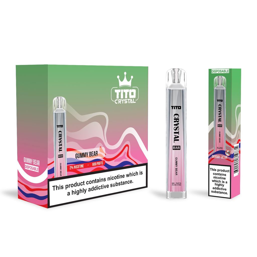 Tito Crystal 600 Disposable Vape Pod Box of 10