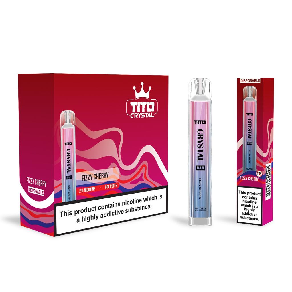 Tito Crystal 600 Disposable Vape Pod Box of 10