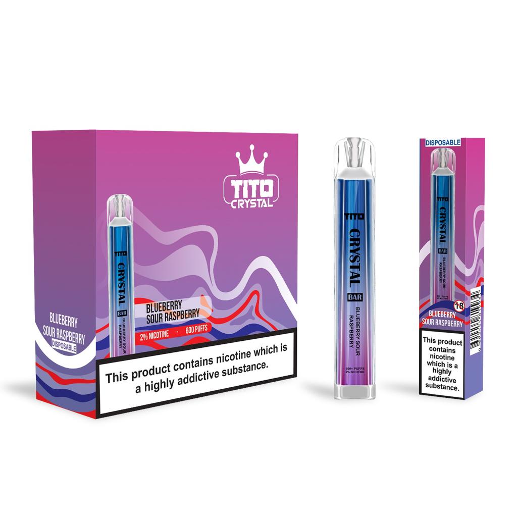 Tito Crystal 600 Disposable Vape Pod Box of 10